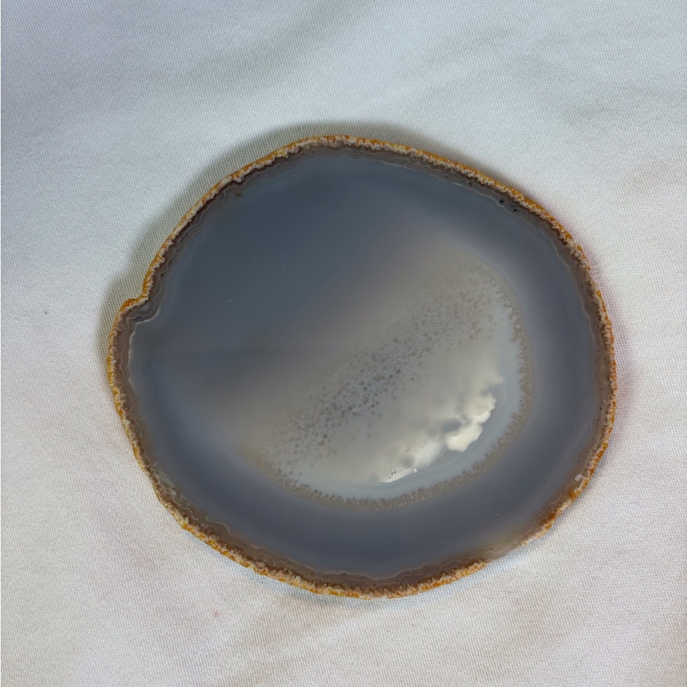 Gray, Tan and White Polished Agate Coasters - Set of 6 - Picture 5 of 15